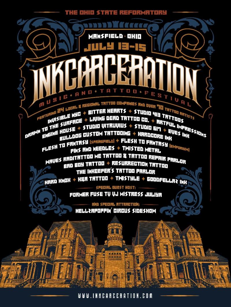 Inkcarceration Music  Tattoo Festival Announces 2022 Lineup Korn  Disturbed Breaking Benjamin More