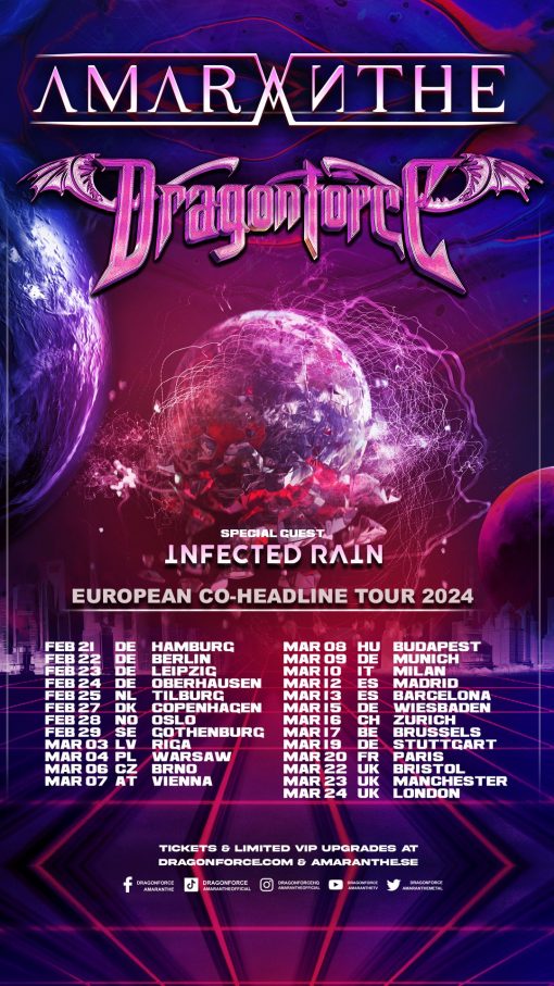 NEWS AMARANTHE ANNOUNCE COHEADLINE TOUR WITH DRAGONFORCE FOR SPRING